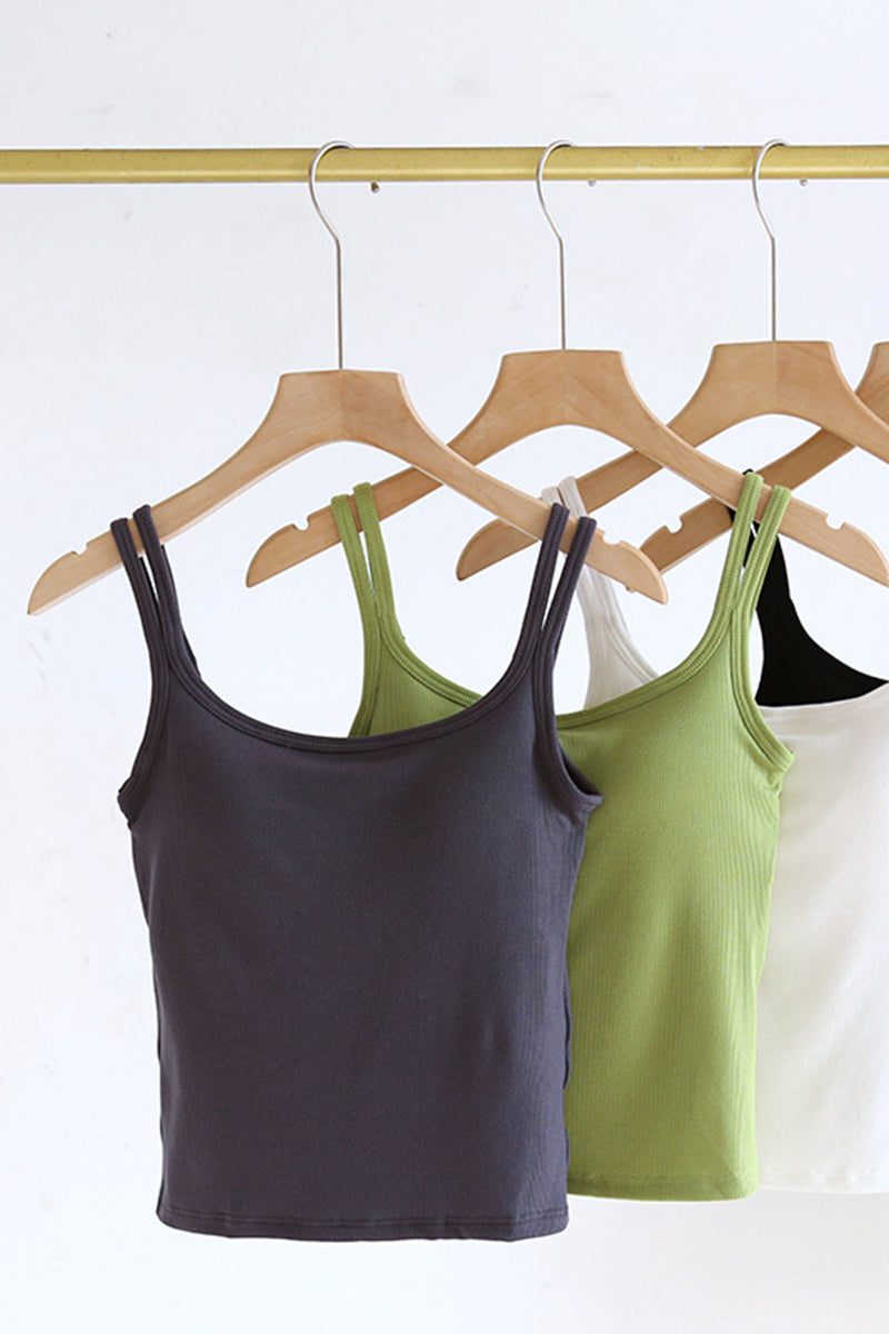 Double Strap Sleeveless Cami Top