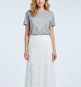 Heartline Embroidered T-Shirt