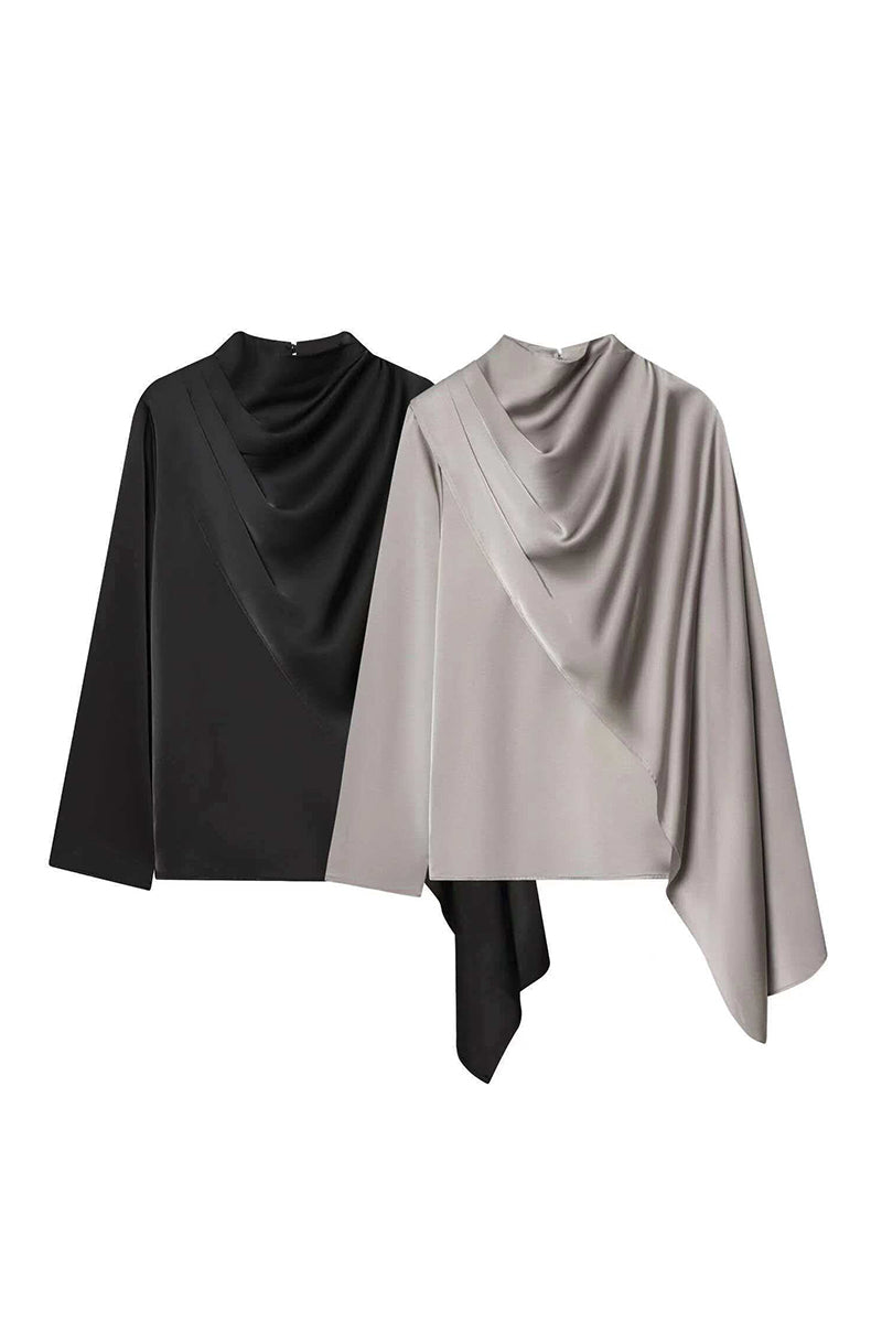 Draped Asymmetric Blouse