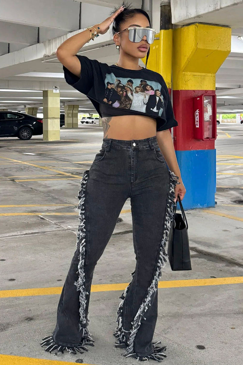 Fringe Detailed Casual Pants