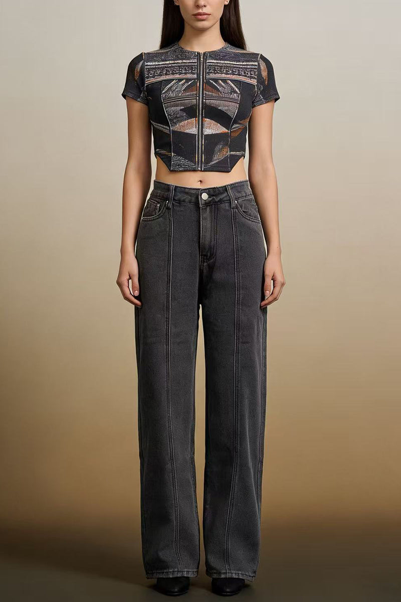 Classic Straight-Leg Denim Jeans