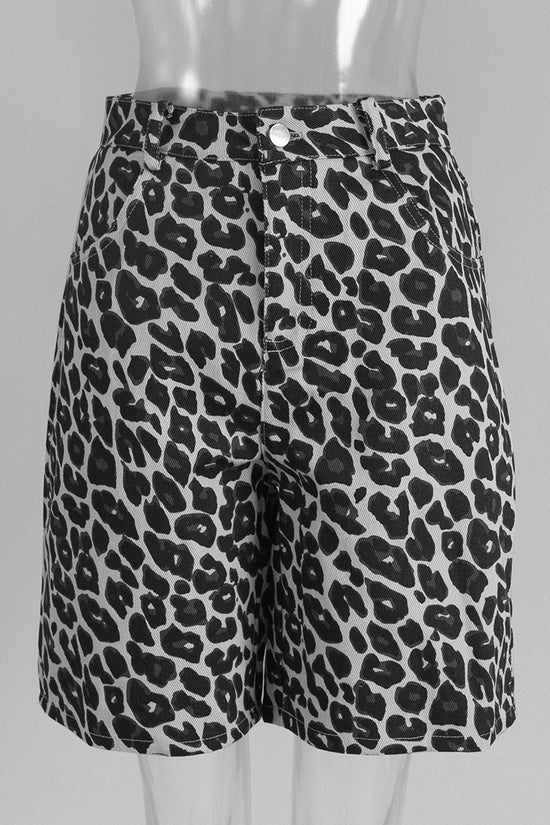 Animal Print Casual Shorts