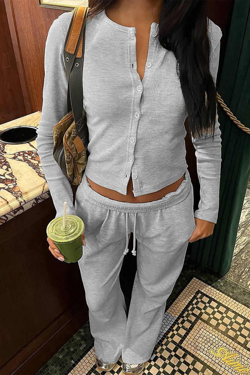 Long Sleeve Casual Pants Set