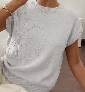 Floral Sleeveless Sweater Vest