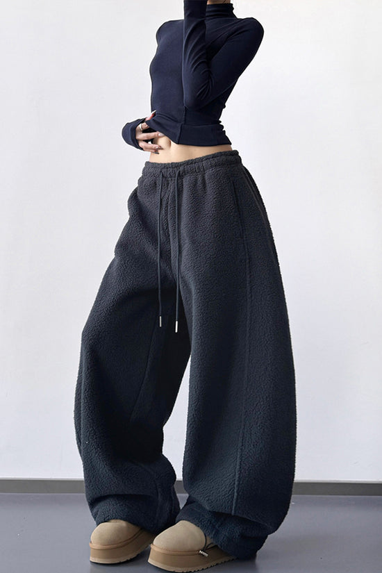 Oversized Drawstring Casual Pants