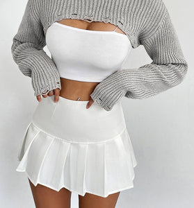 Chic Cutout Sweater with Long Sleeves
