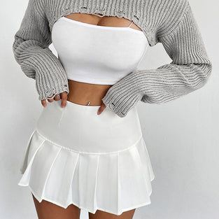 Chic Cutout Sweater with Long Sleeves