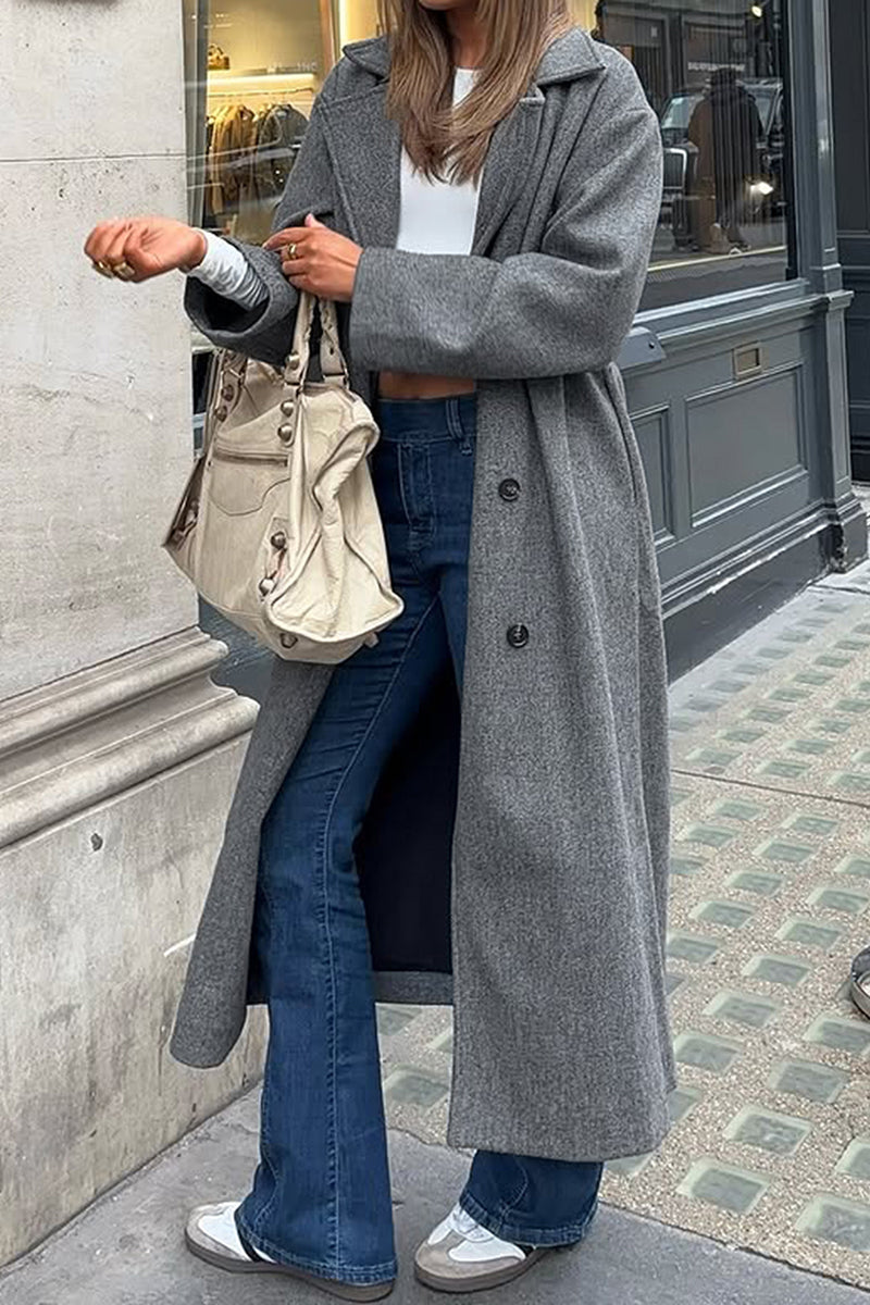 Elegant Longline Trench Coat