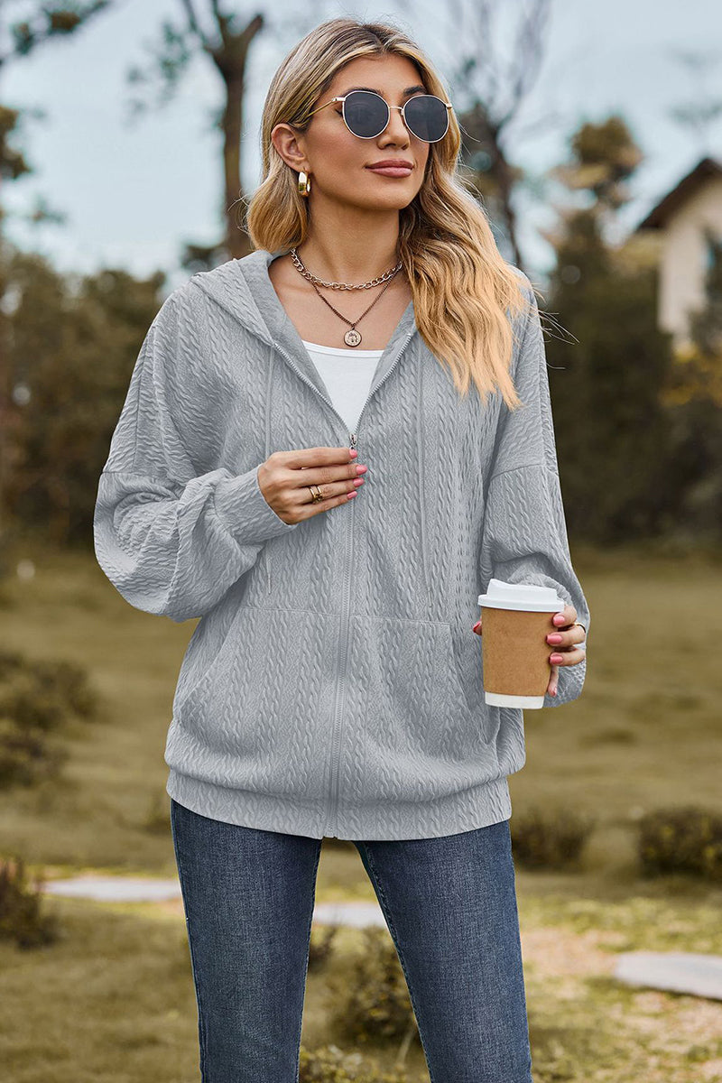 Cozy Hooded Zip-Up Sweatshirt