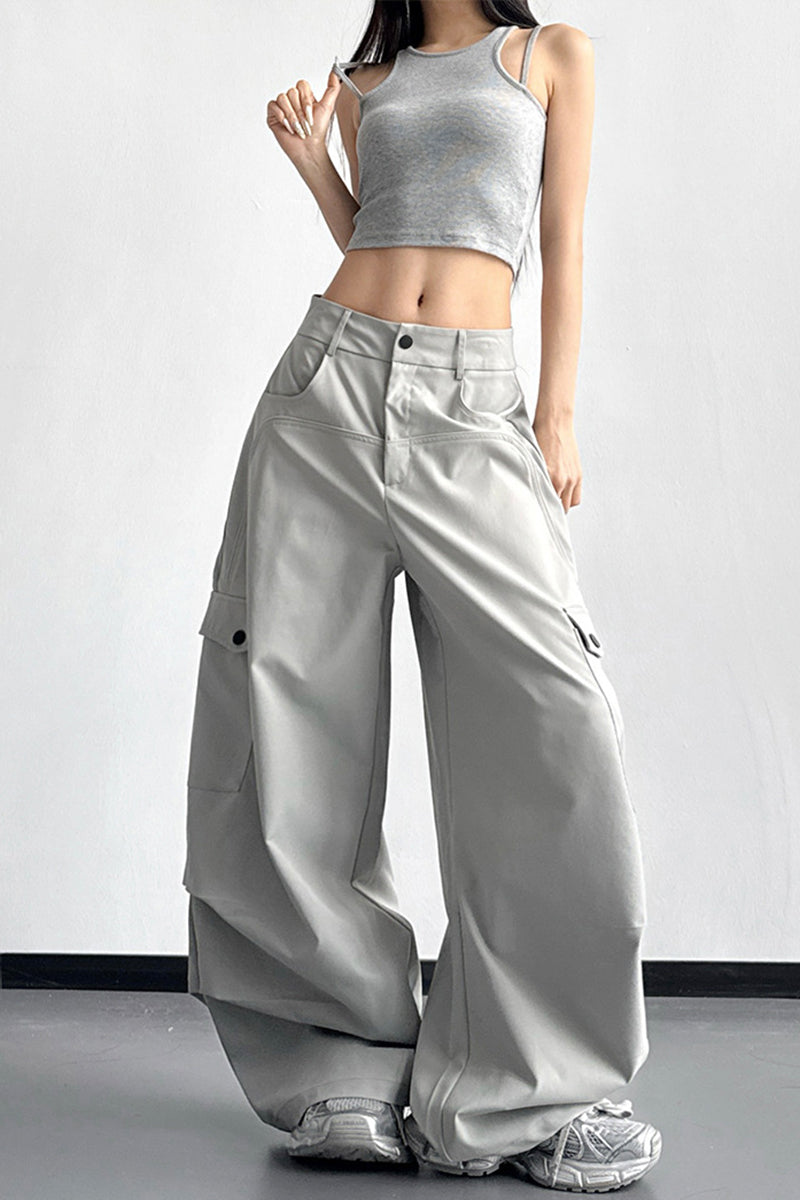 Wide-Leg Cargo Pants