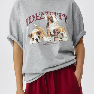 Puppy Print Casual T-Shirt