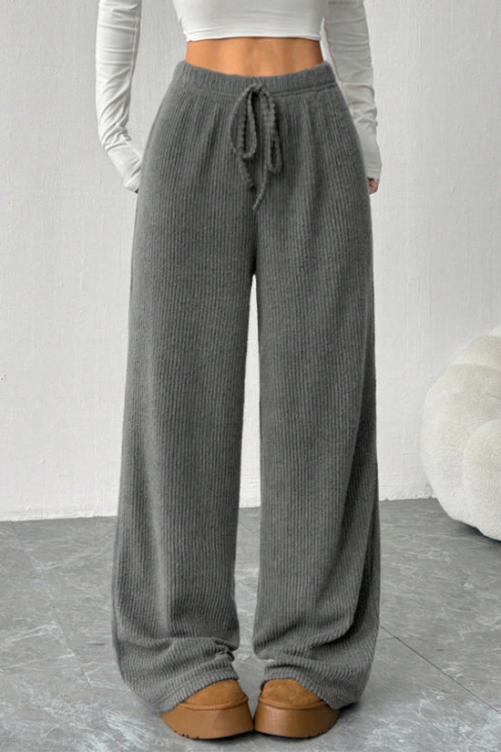 Relaxed Fit High Waist Drawstring Pants