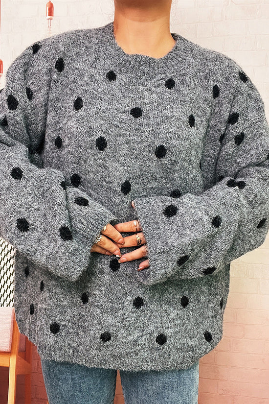 Polka Dot Oversized Sweater