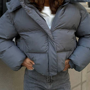 Chic Oversized Hooded Puffer Coat