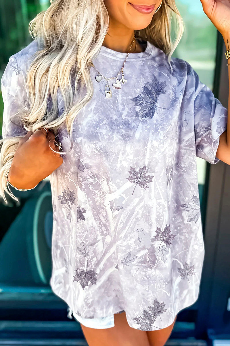 Camouflage Drop Shoulder Tunic Tee