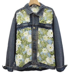 Floral Detail Denim Jacket