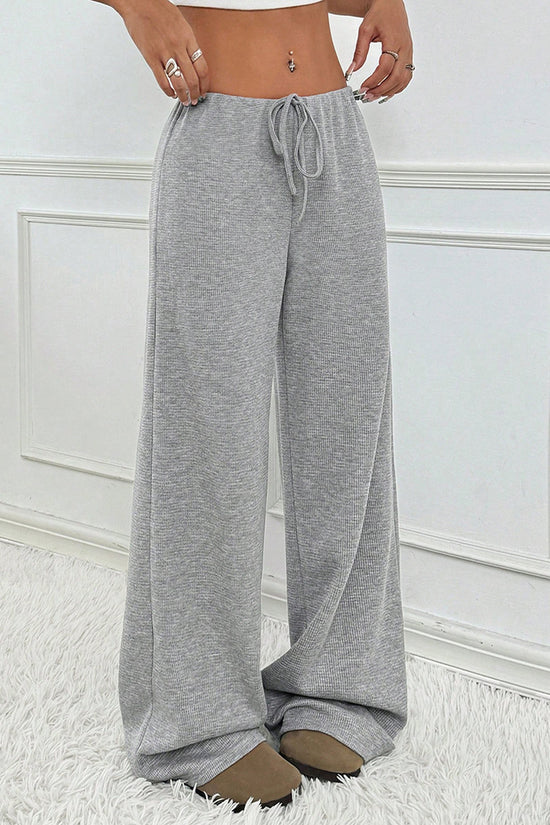 Checkered Drawstring Casual Pants