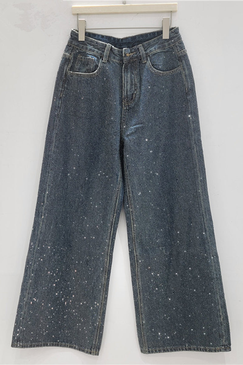 Shimmer Straight Cut Denim