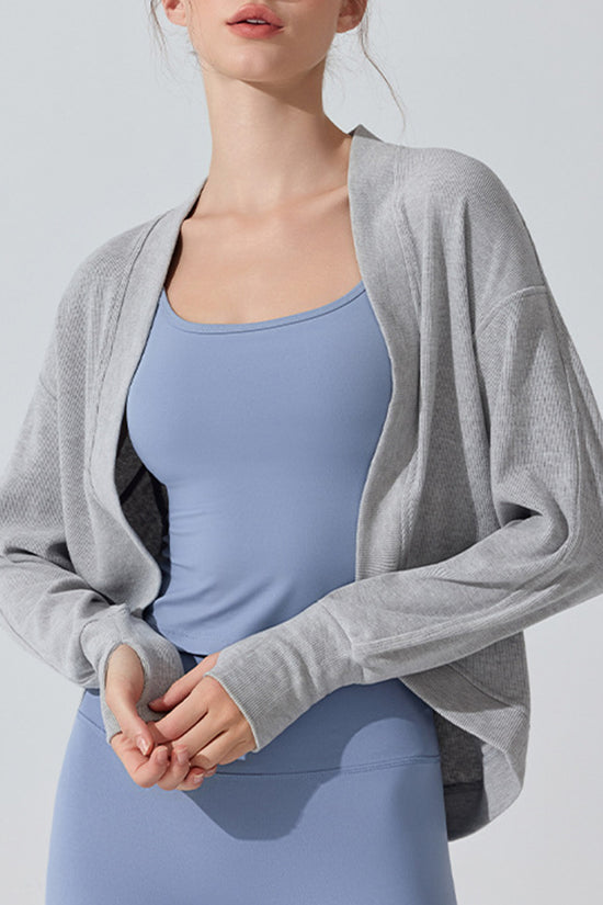 Relaxed Long Sleeve Open Front Cardigan