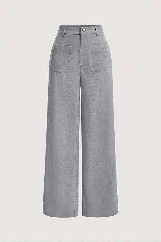 Wide-Leg High Waist Casual Pants