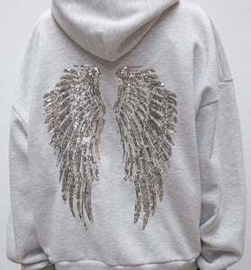 Angel Wing Sequin Hoodie