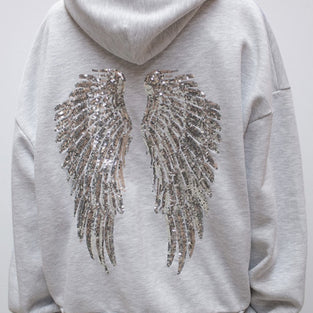 Angel Wing Sequin Hoodie