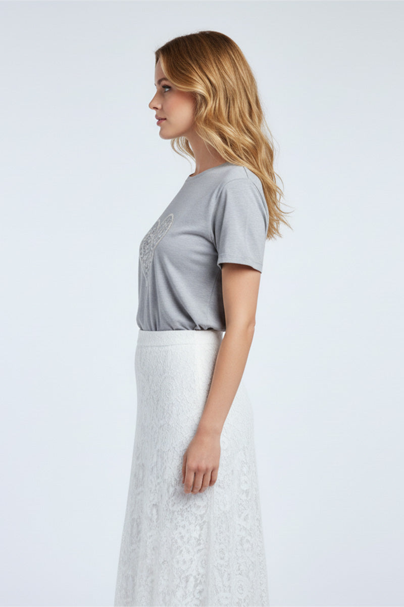 Heartline Embroidered T-Shirt