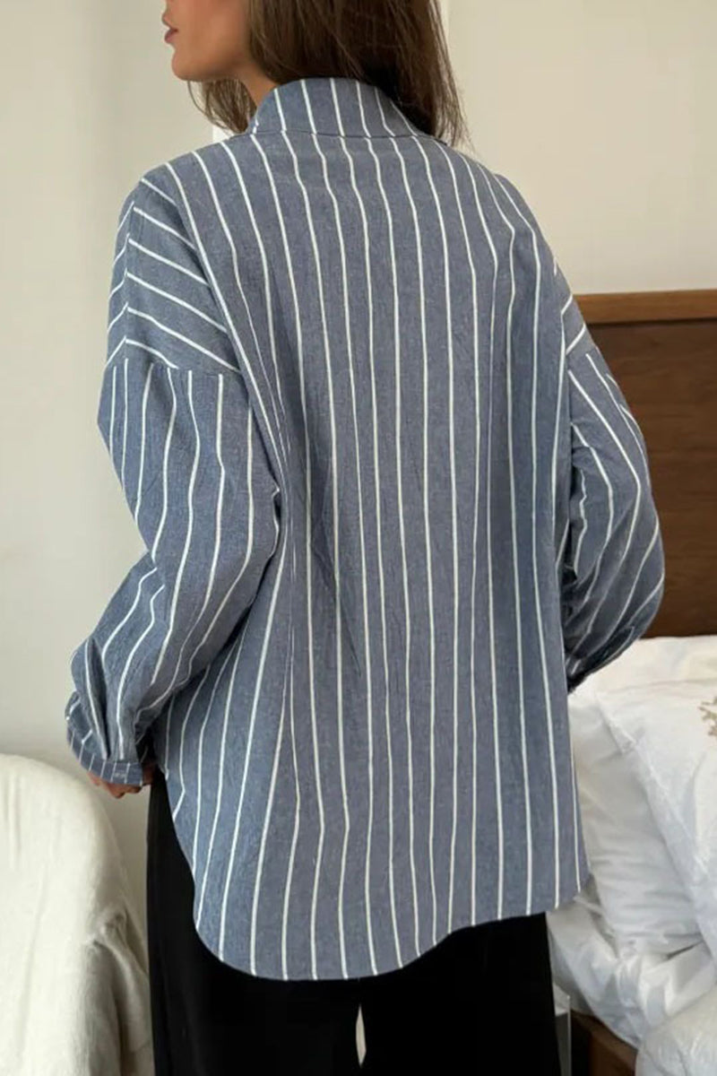 Striped Button-Up Shirt