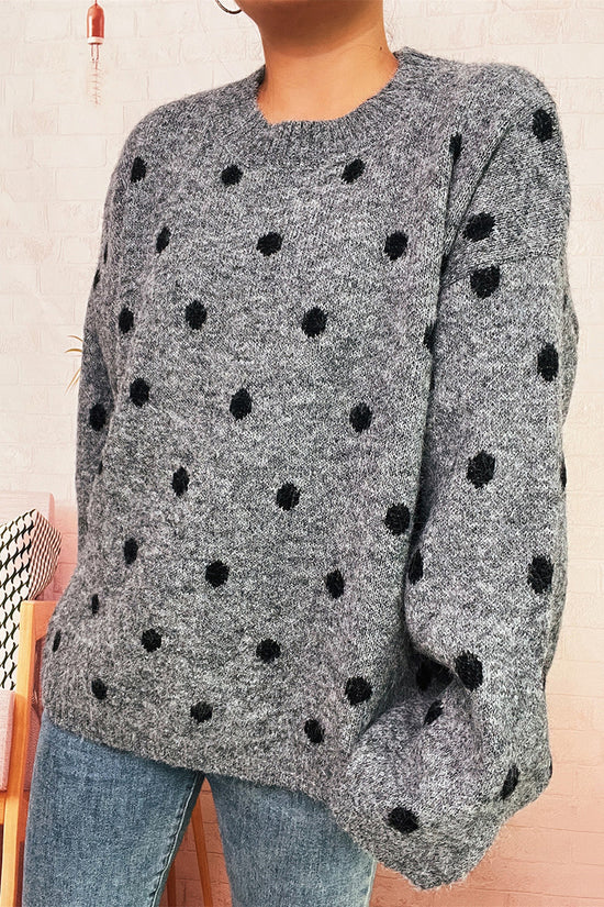 Polka Dot Oversized Sweater