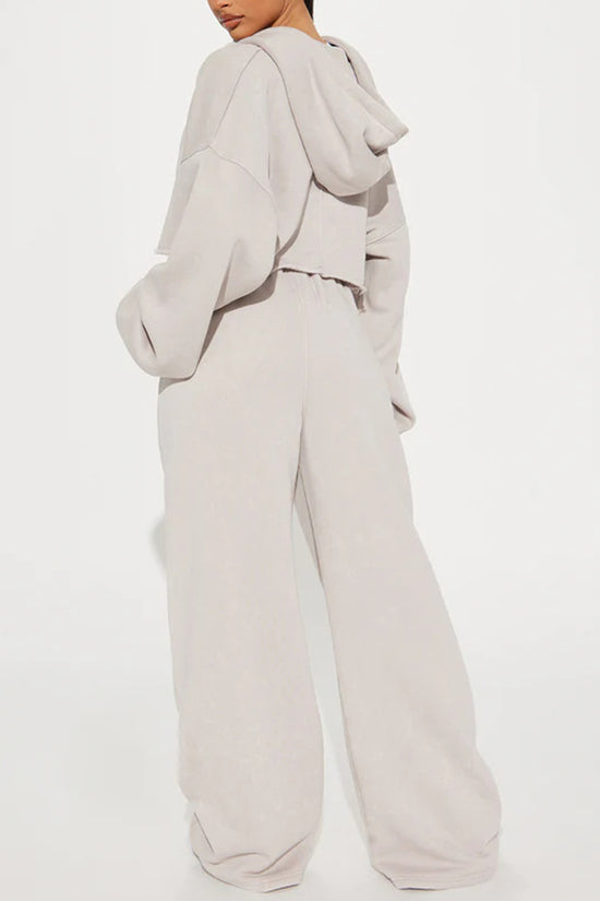 Sporty Zip Hoodie and Jogger Set