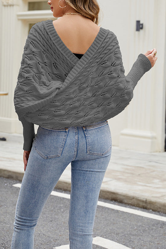 Textured Knit Off-Shoulder Shrug