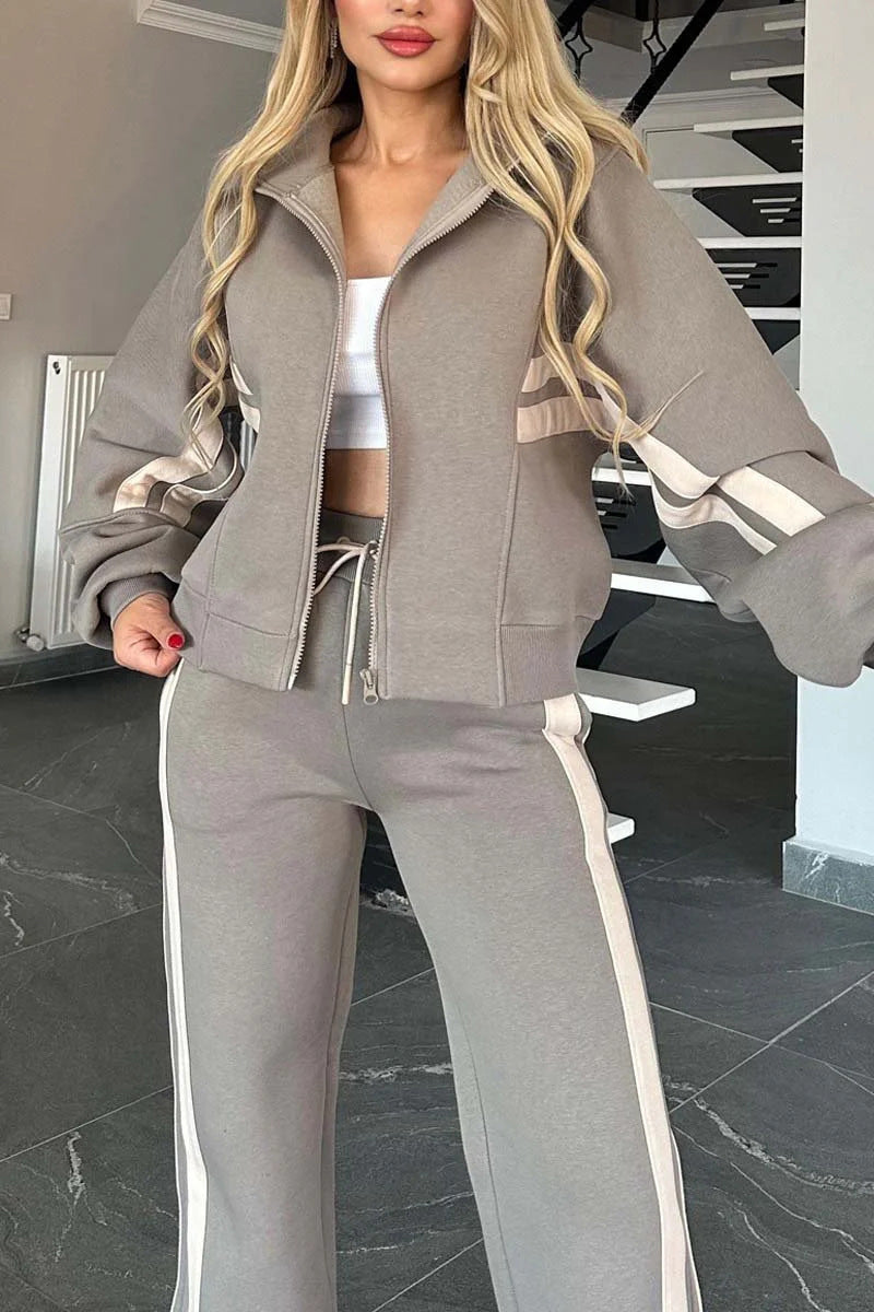 Sporty Stripe Activewear Set