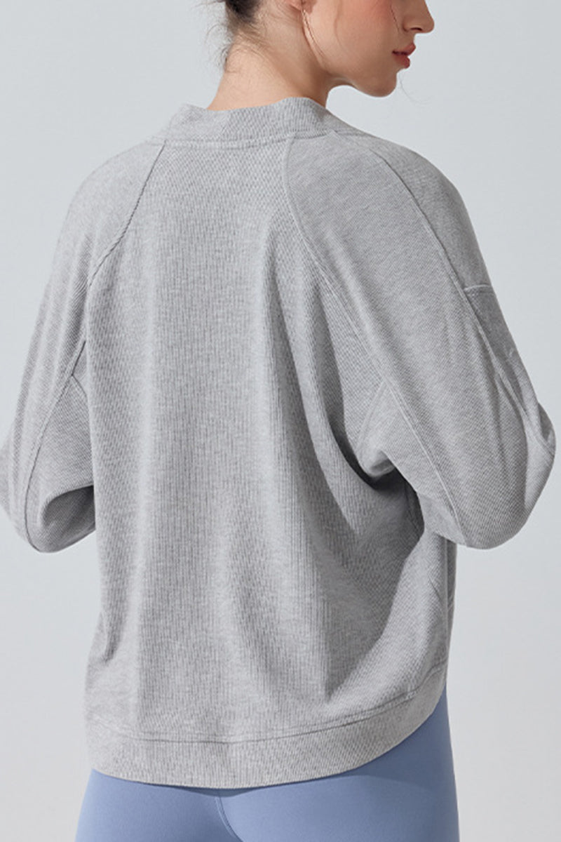 Relaxed Long Sleeve Open Front Cardigan