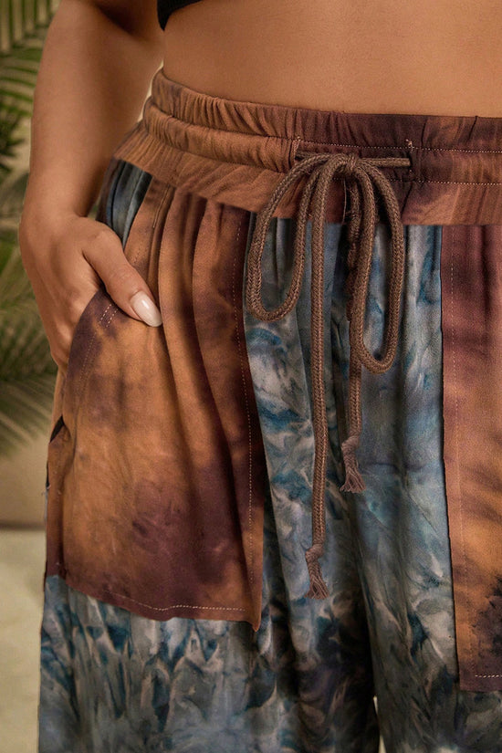 Tie-Dye High-Waisted Casual Pants