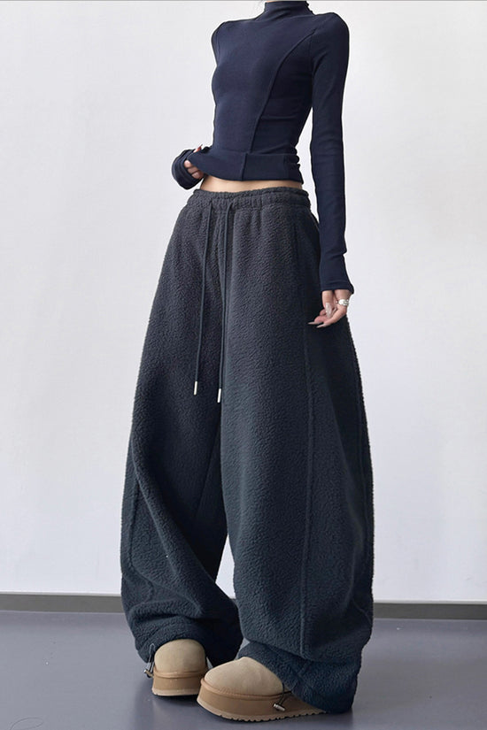 Oversized Drawstring Casual Pants
