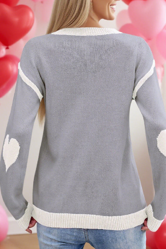 Heart Motif Relaxed Fit Sweater