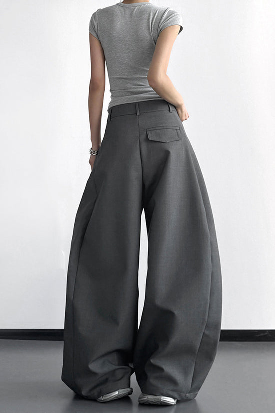 Wide-Leg Statement Casual Pants