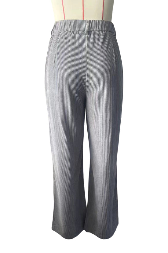 Wide-Leg High Waist Casual Pants