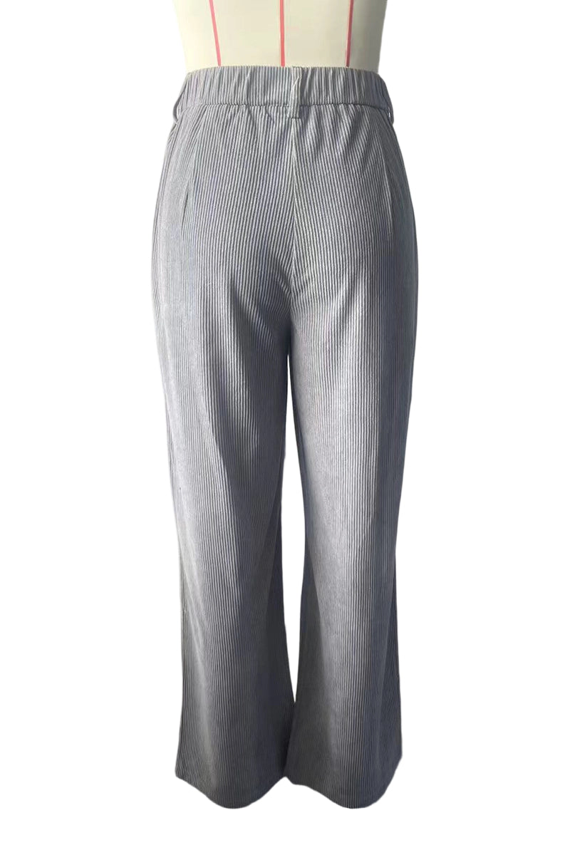 Wide-Leg High Waist Casual Pants