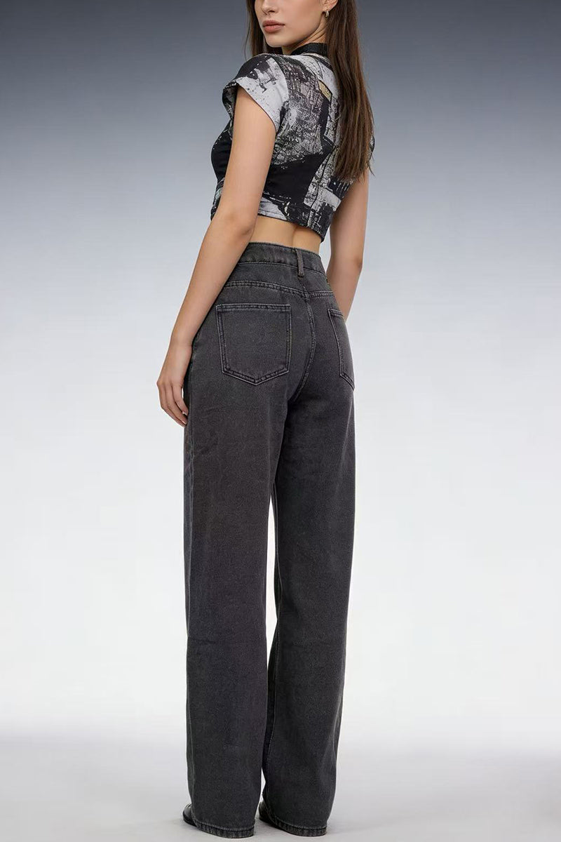 Classic Straight-Leg Denim Jeans