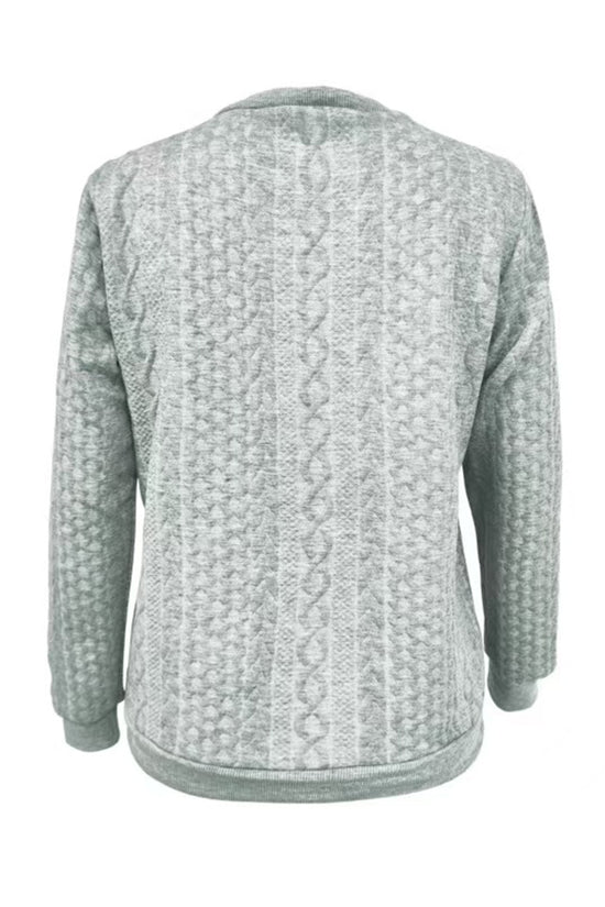 Chic Textured Zip Sweatshirt