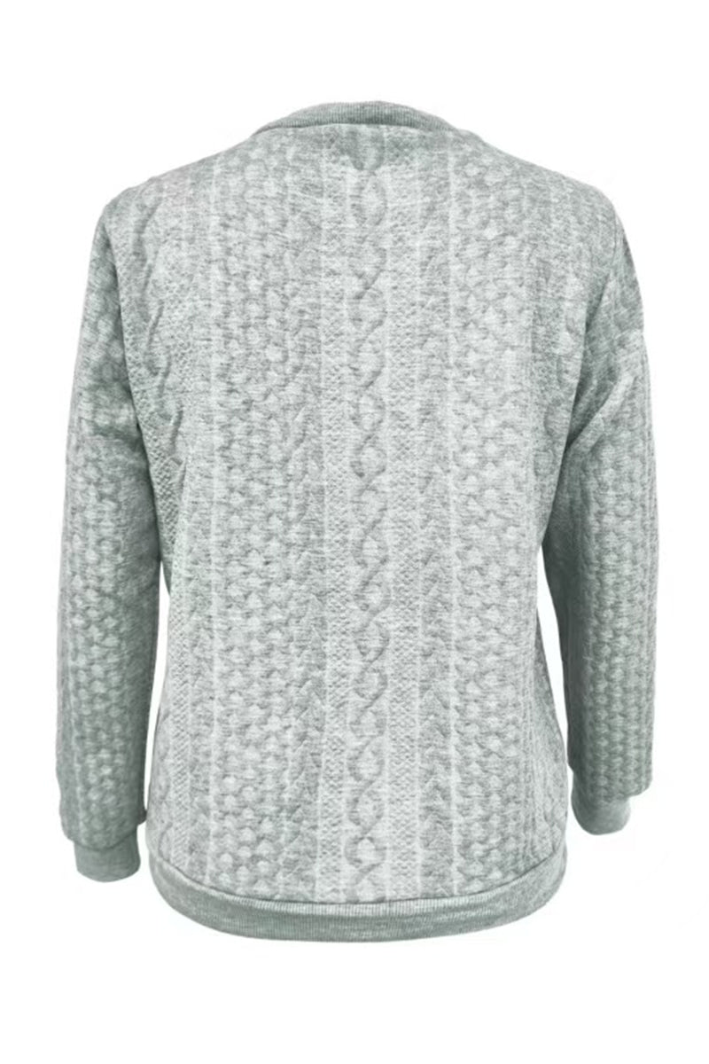Chic Textured Zip Sweatshirt
