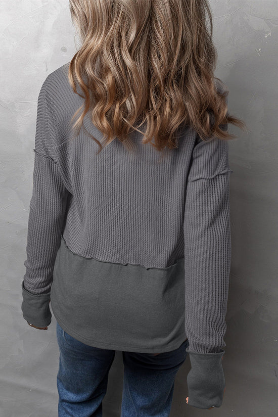 Relaxed Fit V-Neck Sweatshirt