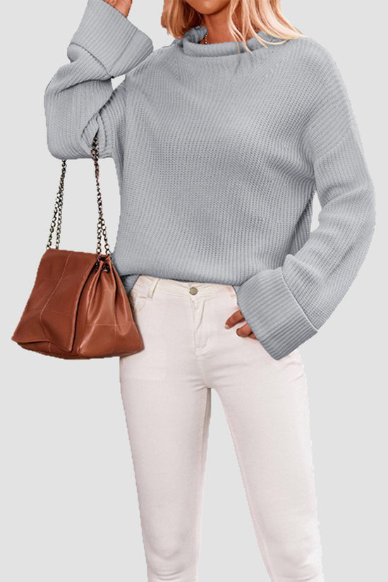 Flared Sleeve Pullover Knit Top
