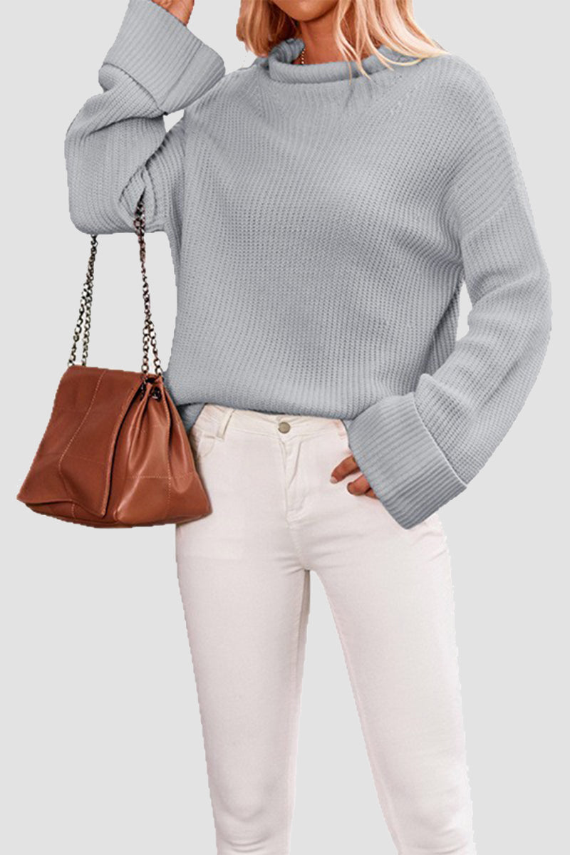 Flared Sleeve Pullover Knit Top