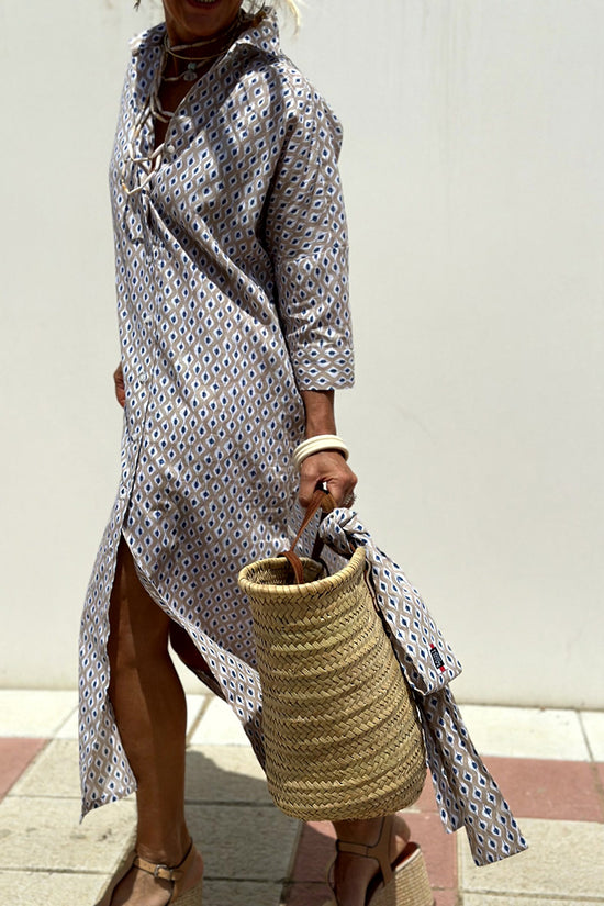 Striped Belted Shirt Dress