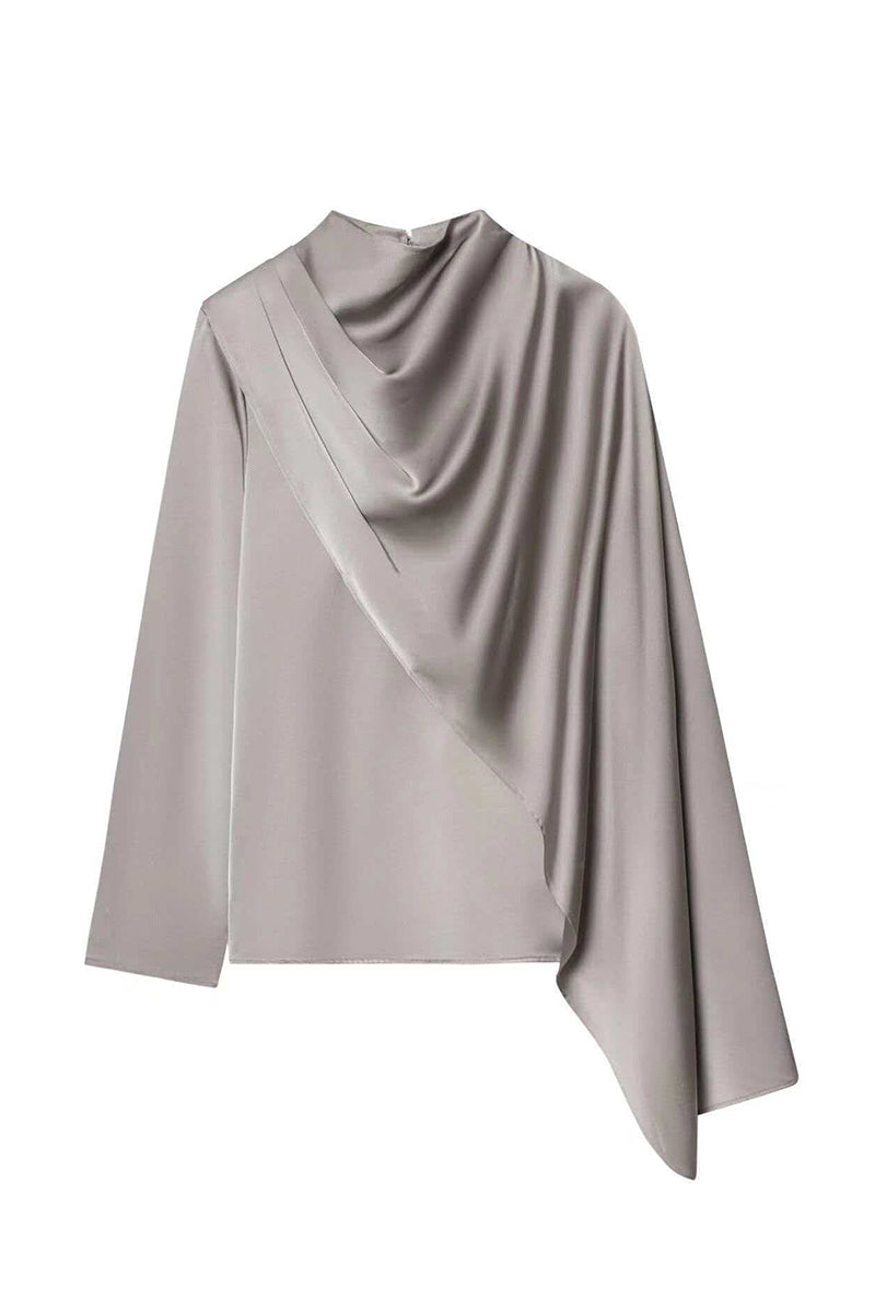 Draped Asymmetric Blouse