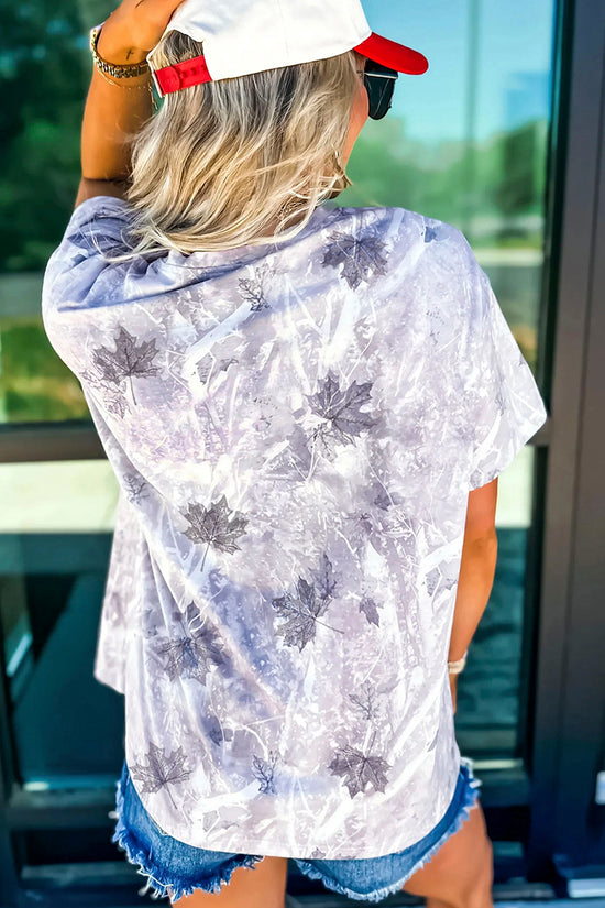 Camouflage Drop Shoulder Tunic Tee
