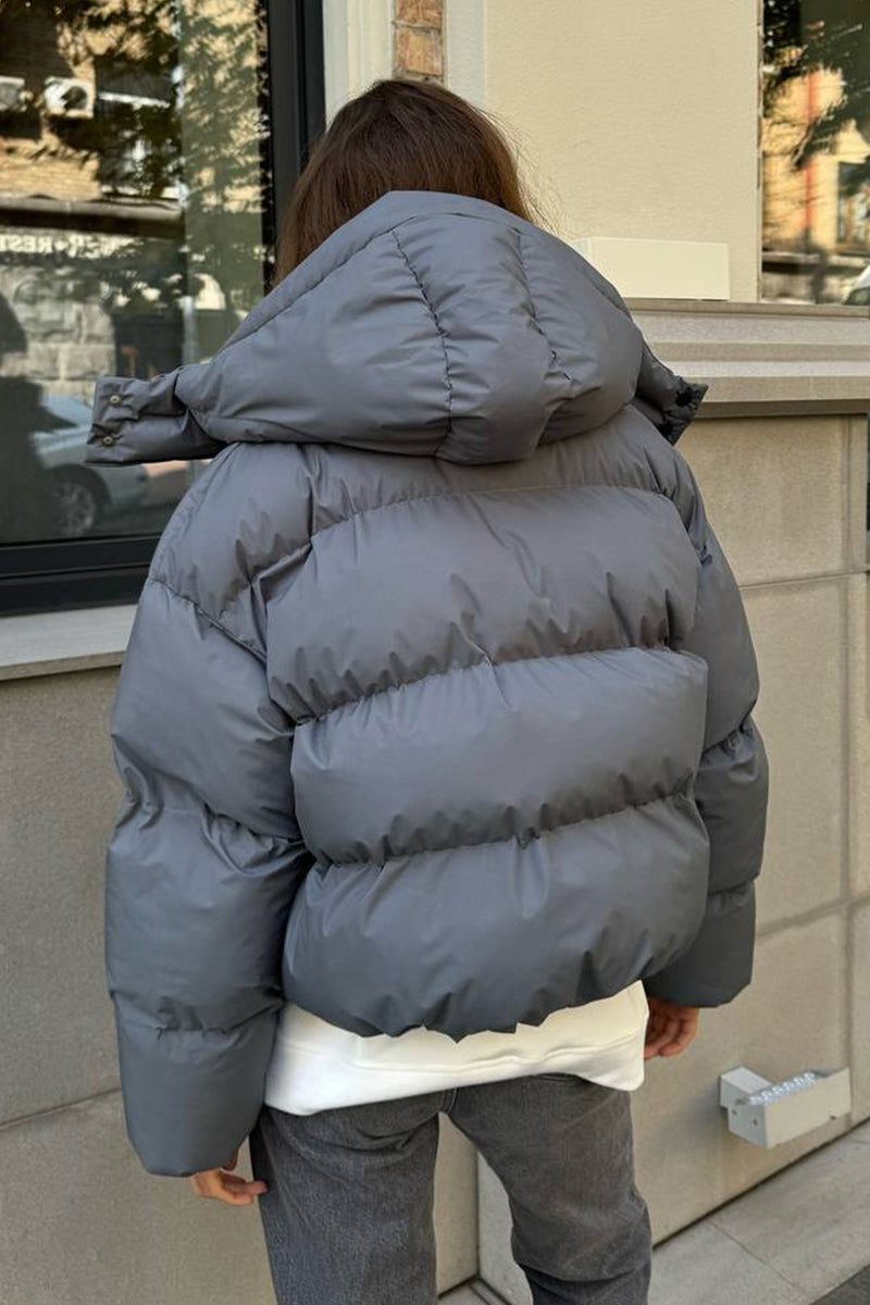 Chic Oversized Hooded Puffer Coat