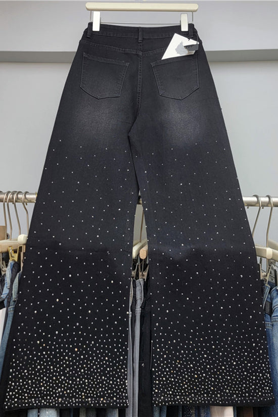Embellished Wide Leg Jeans